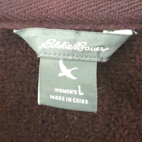 NWOT Eddie Bauer Quilted Fleece Lined Hunter Outdoor Jacket Berry Purple Size L - Picture 6 of 11